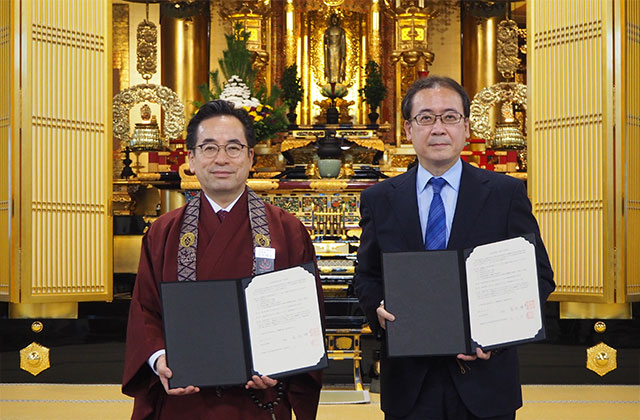 大学院仏教学研究科と東京仏教学院との「教育研究協力に関する協定書」を締結しました。